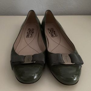 Salvatore Ferragamo Patent Leather Ballet Flats. Mint condition.